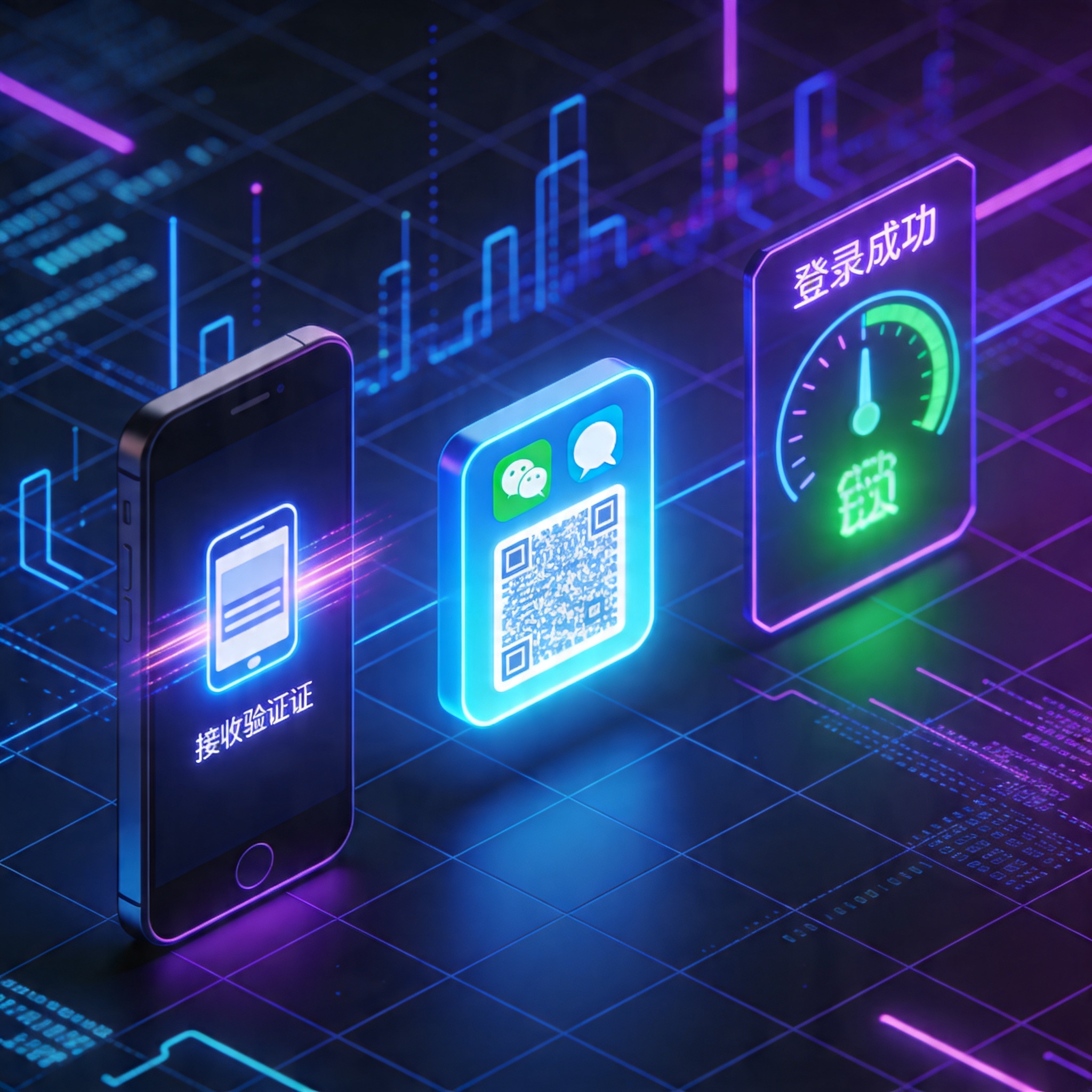 即梦AI注册流程科技抽象图