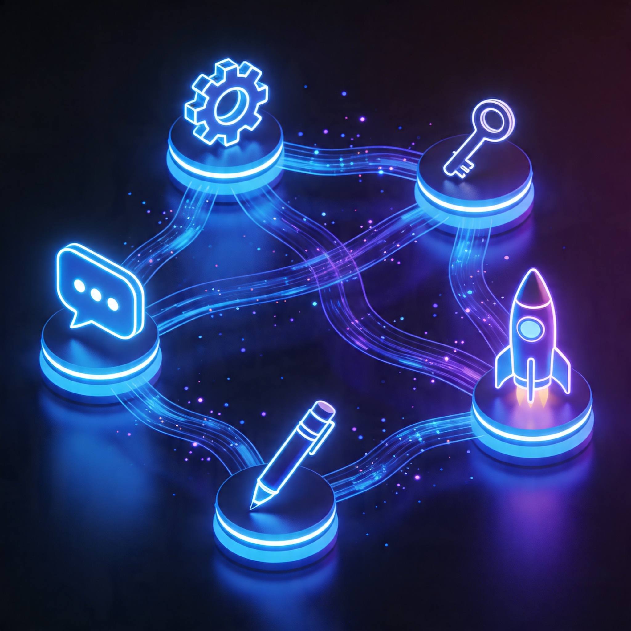 AI写文章五步工作流示意图