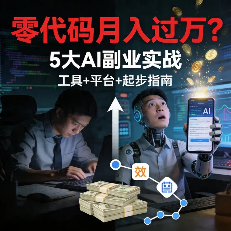 不懂编程做AI副业的5个低门槛方向：从接单到被动收入实战指南