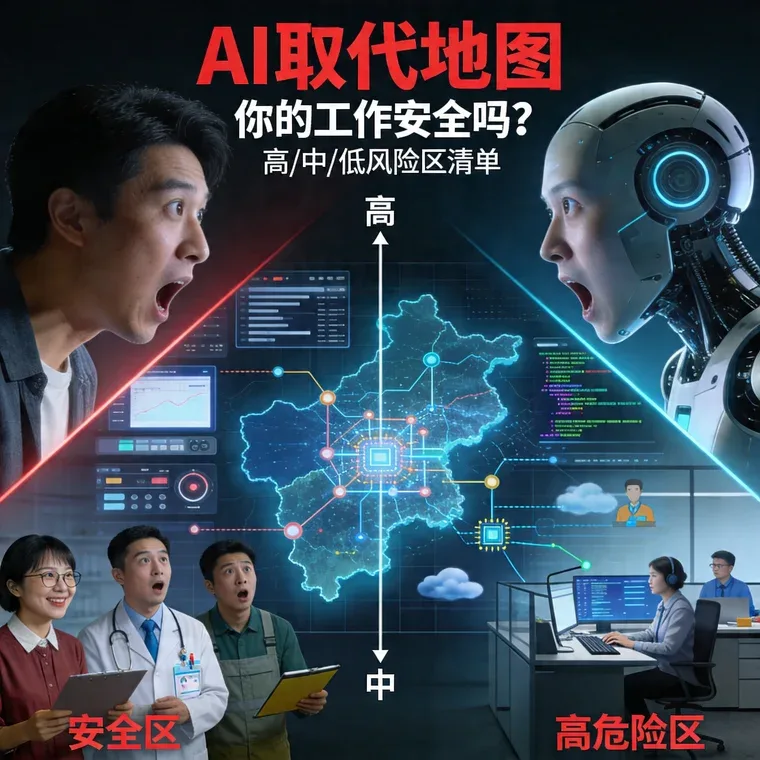 2026年AI到底能替代哪些工作？一张图看懂普通人的安全区