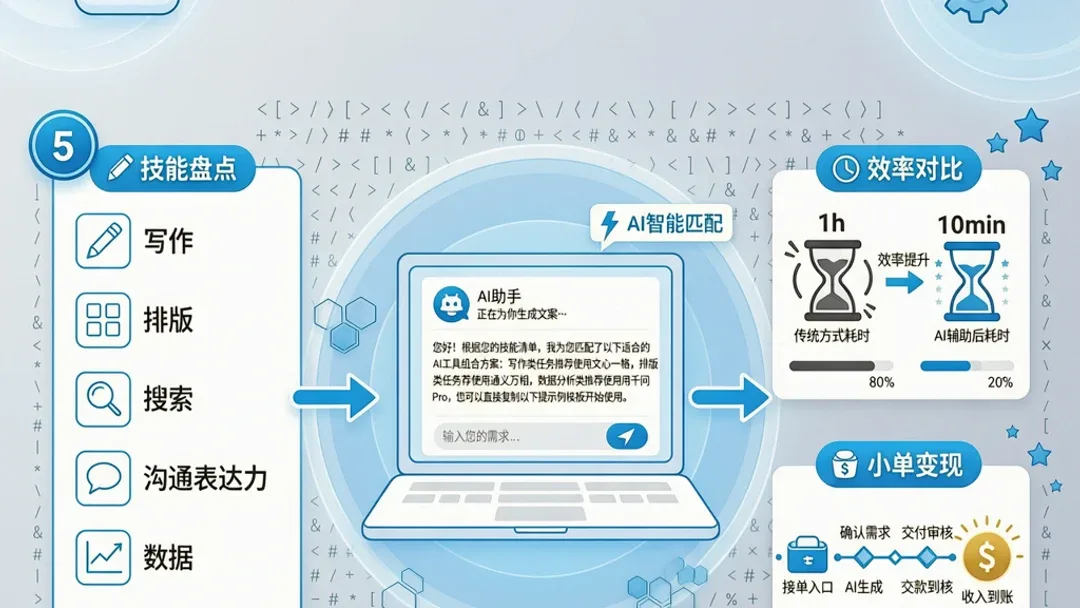 零基础AI赚钱起步路径示意图