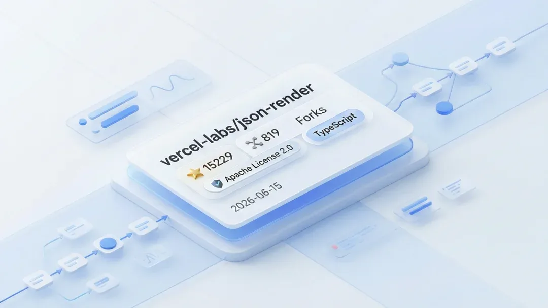 json-render：从 prompt 生成 React/Vue 动态 UI 的 Vercel 开源框架