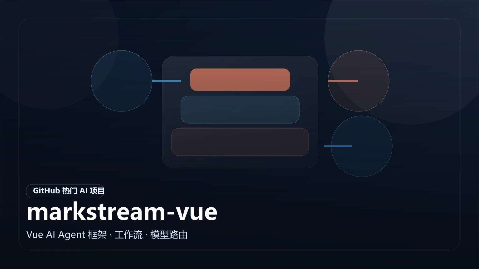 markstream-vue：流式 Markdown 渲染器，专为 AI 实时对话场景设计