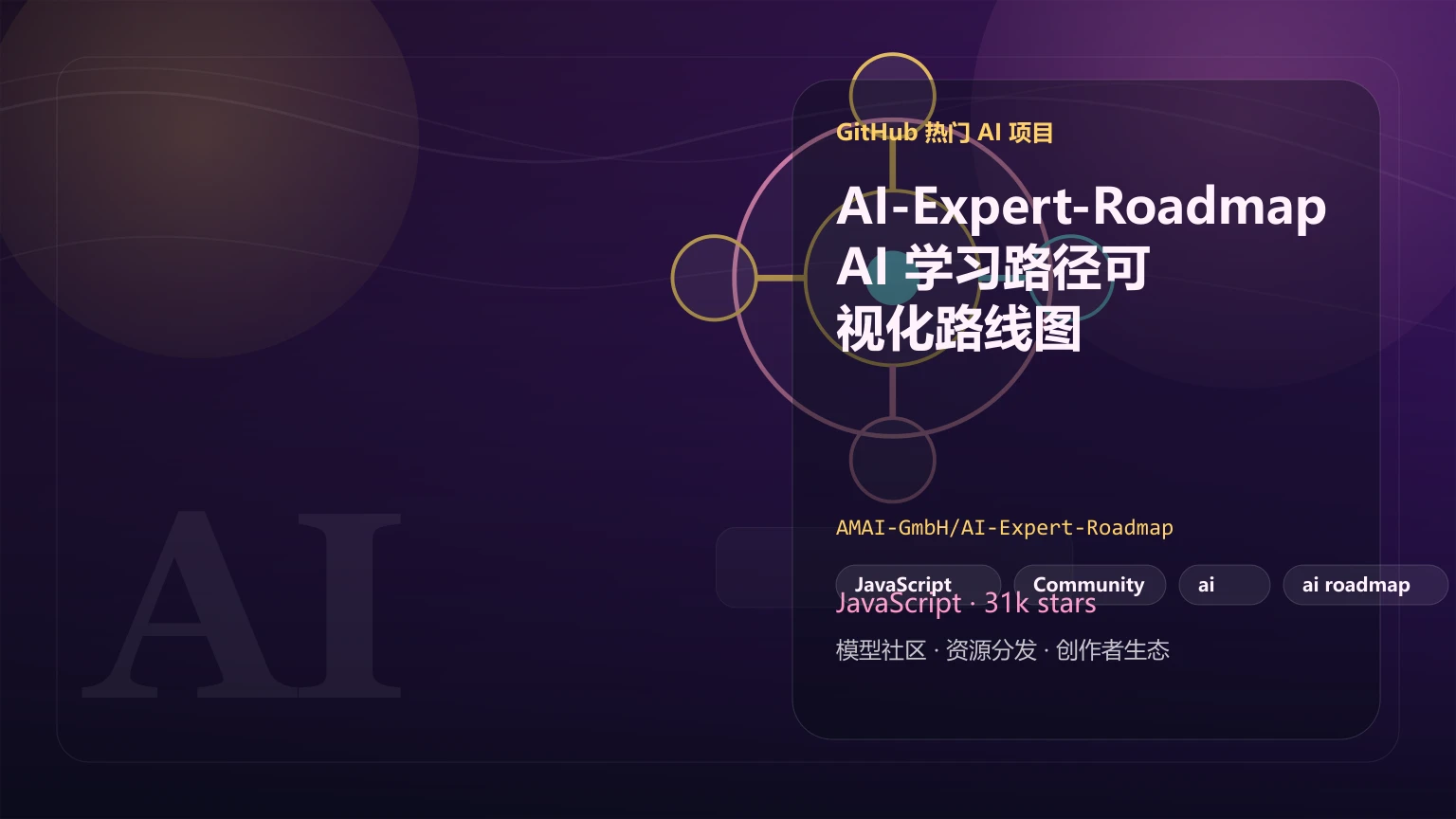AI-Expert-Roadmap：AI 学习路径可视化路线图