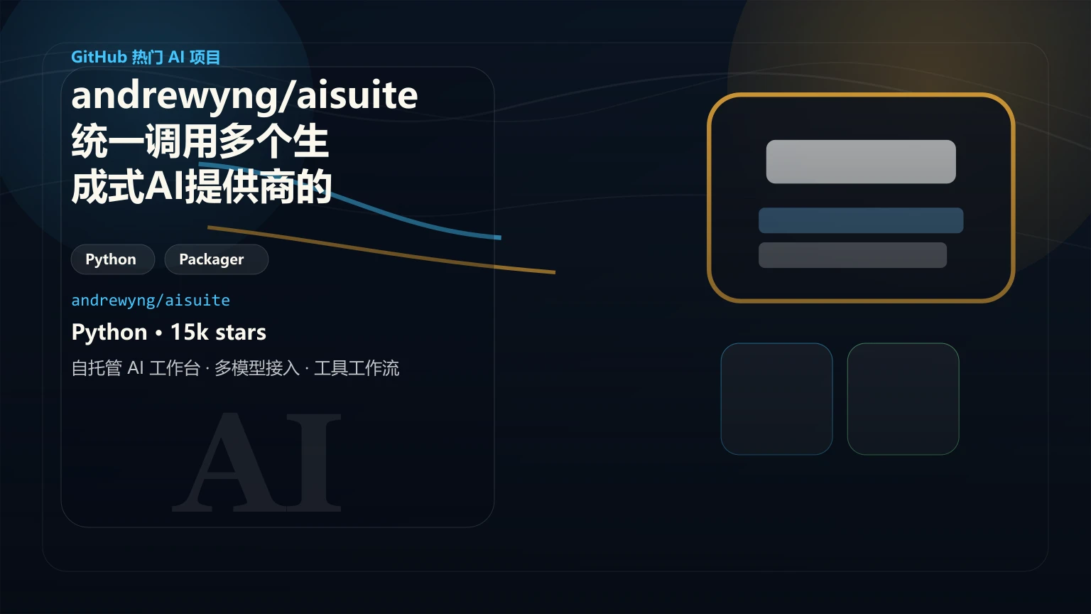 andrewyng/aisuite：统一调用多个生成式AI提供商的Python库