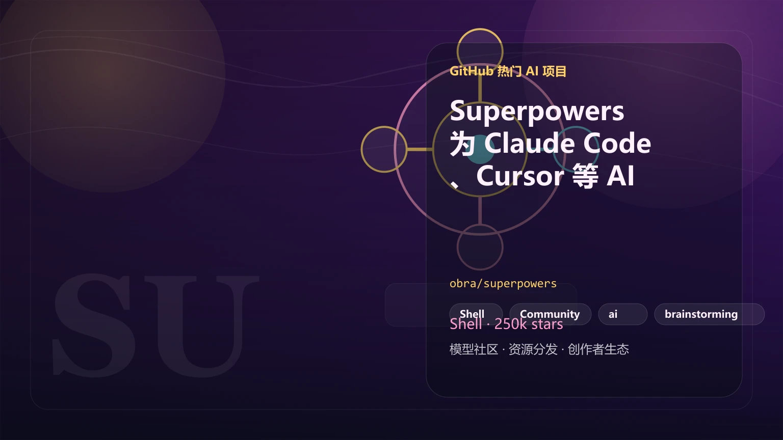 Superpowers：为 Claude Code、Cursor 等 AI 编程工具提供完整技能框架的开源方法论