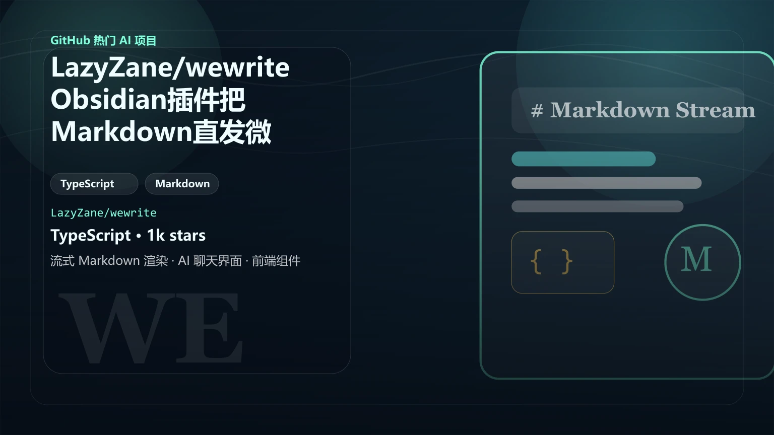 LazyZane/wewrite：Obsidian插件把Markdown直发微信公众号，自带AI润色和排版
