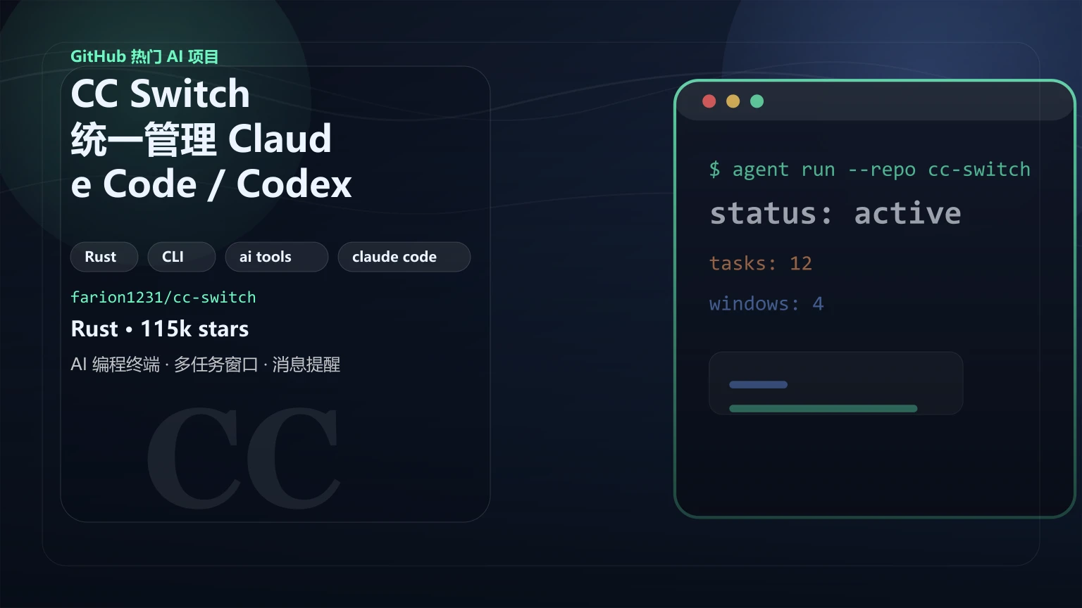 CC Switch:统一管理 Claude Code / Codex / Gemini CLI 的跨平台桌面助手