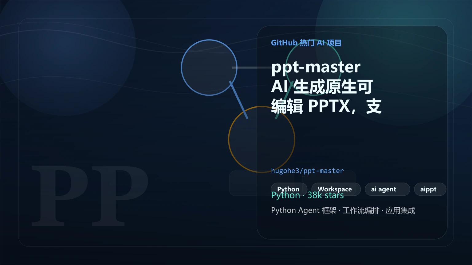 ppt-master：AI 生成原生可编辑 PPTX，支持动画的开源神器